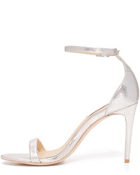 silberne Ledersandalen von Rachel Zoe