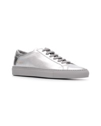 silberne niedrige Sneakers von Common Projects