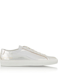 silberne niedrige Sneakers von Common Projects