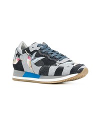 silberne niedrige Sneakers von Philippe Model