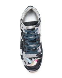 silberne niedrige Sneakers von Philippe Model