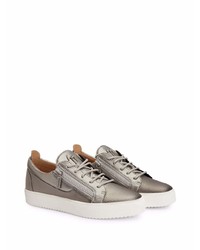 silberne niedrige Sneakers von Giuseppe Zanotti