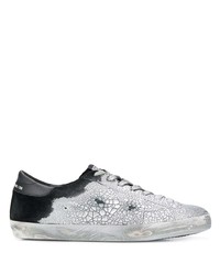 silberne niedrige Sneakers von Golden Goose