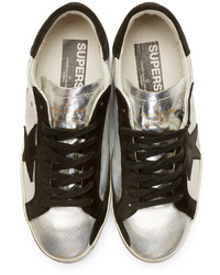 silberne niedrige Sneakers von Golden Goose Deluxe Brand