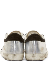 silberne niedrige Sneakers von Golden Goose Deluxe Brand