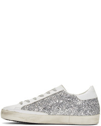 silberne niedrige Sneakers von Golden Goose Deluxe Brand