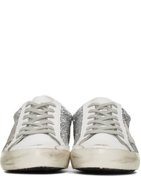 silberne niedrige Sneakers von Golden Goose Deluxe Brand