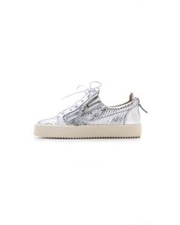 silberne niedrige Sneakers von Giuseppe Zanotti