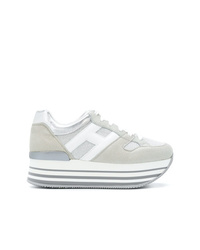 silberne niedrige Sneakers von Hogan