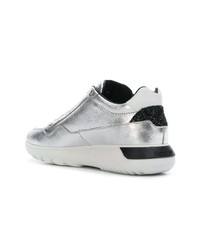 silberne niedrige Sneakers von Hogan