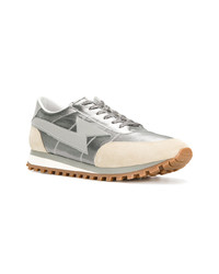 silberne niedrige Sneakers von Marc Jacobs