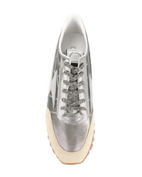 silberne niedrige Sneakers von Marc Jacobs