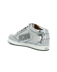 silberne niedrige Sneakers von Jimmy Choo
