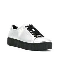 silberne niedrige Sneakers von MICHAEL Michael Kors