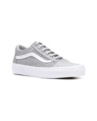 silberne niedrige Sneakers von Vans