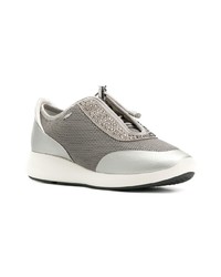 silberne niedrige Sneakers von Geox