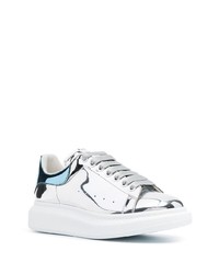 silberne niedrige Sneakers von Alexander McQueen