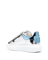 silberne niedrige Sneakers von Alexander McQueen