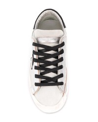 silberne niedrige Sneakers von Philippe Model