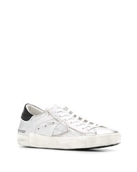 silberne niedrige Sneakers von Philippe Model