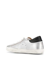 silberne niedrige Sneakers von Philippe Model