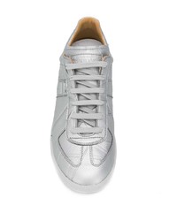 silberne niedrige Sneakers von Maison Margiela