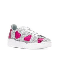 silberne niedrige Sneakers von Chiara Ferragni