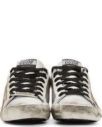 silberne niedrige Sneakers von Golden Goose