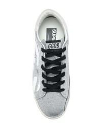 silberne niedrige Sneakers von Golden Goose Deluxe Brand