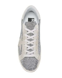 silberne niedrige Sneakers von Golden Goose Deluxe Brand