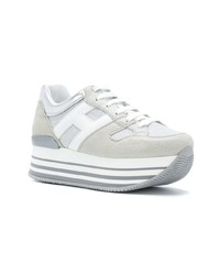 silberne niedrige Sneakers von Hogan