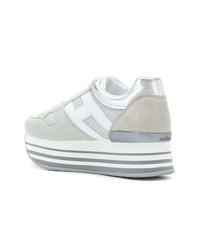 silberne niedrige Sneakers von Hogan