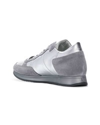 silberne niedrige Sneakers von Philippe Model