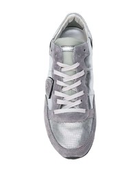 silberne niedrige Sneakers von Philippe Model