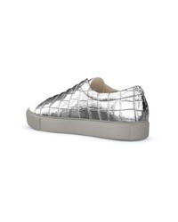 silberne niedrige Sneakers von Swear