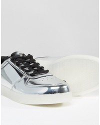 silberne niedrige Sneakers von Wize & Ope