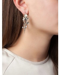 silberne Ohrringe mit Blumenmuster von Shaun Leane