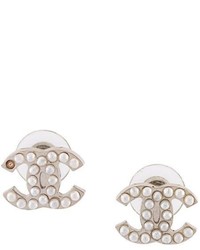 silberne Ohrringe von Chanel