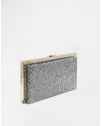 silberne Pailletten Clutch von Oasis