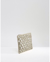 silberne Pailletten Clutch von Boohoo