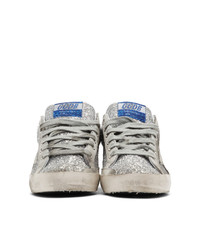 silberne Pailletten niedrige Sneakers von Golden Goose