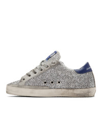 silberne Pailletten niedrige Sneakers von Golden Goose