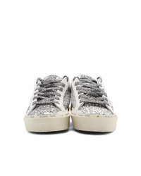 silberne Pailletten niedrige Sneakers von Golden Goose