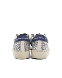 silberne Pailletten niedrige Sneakers von Golden Goose