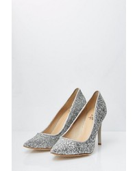 silberne Pailletten Pumps von faina