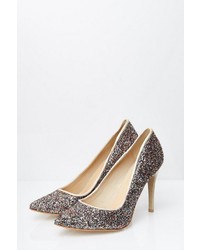 silberne Pailletten Pumps von faina