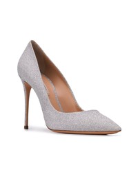 silberne Pailletten Pumps von Casadei