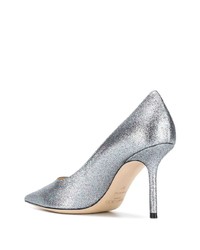 silberne Pailletten Pumps von Jimmy Choo