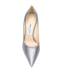 silberne Pailletten Pumps von Jimmy Choo