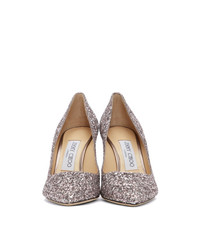 silberne Pailletten Pumps von Jimmy Choo